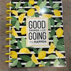 Happy Planner Lemon Themed Spiral Notebook